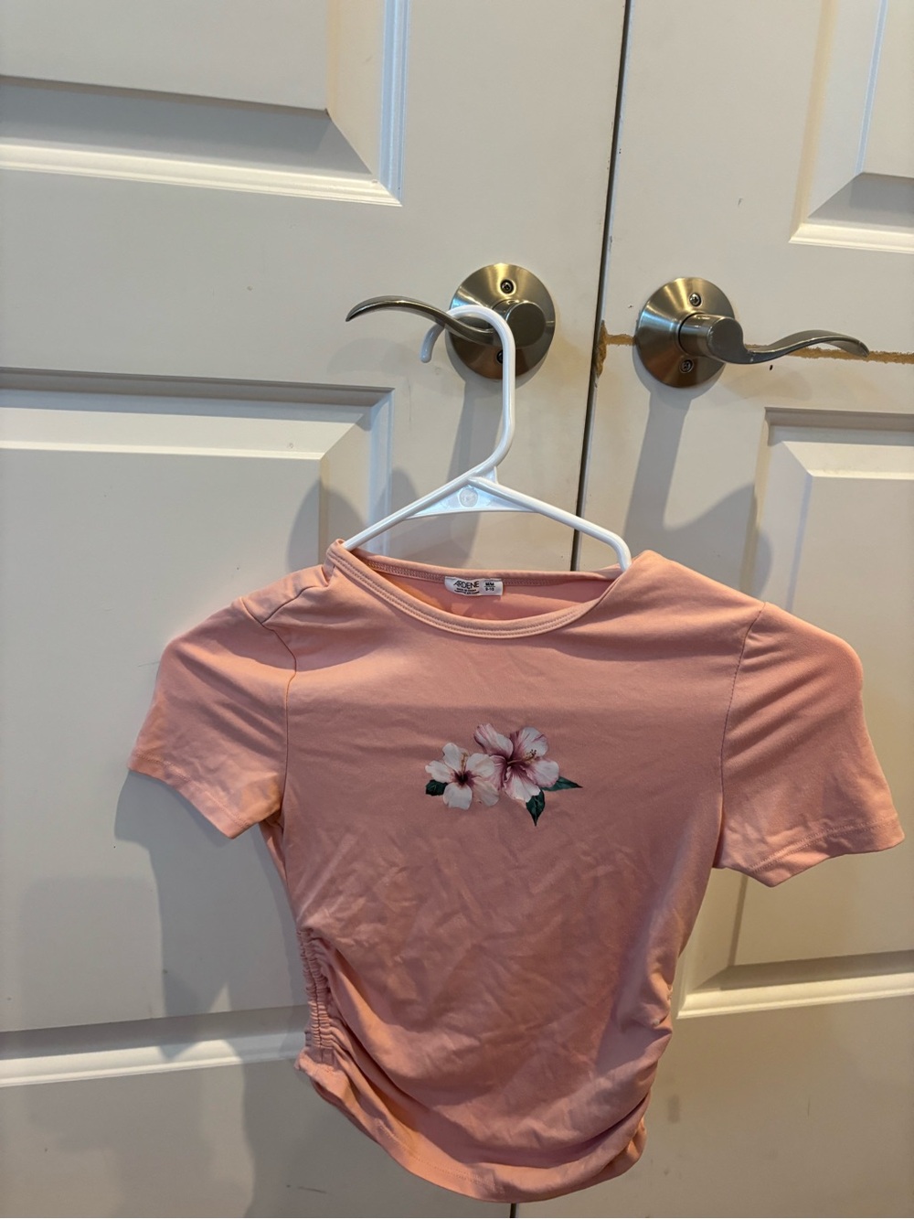 Amazon Pink Floral Short Sleeve Girls Tee